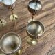 9 old glasses in silver metal and brass