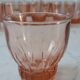 Set of 10 art deco pink glass wine/water glasses