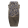 Vase avec émaillage bleu et blanc sur terre cuite