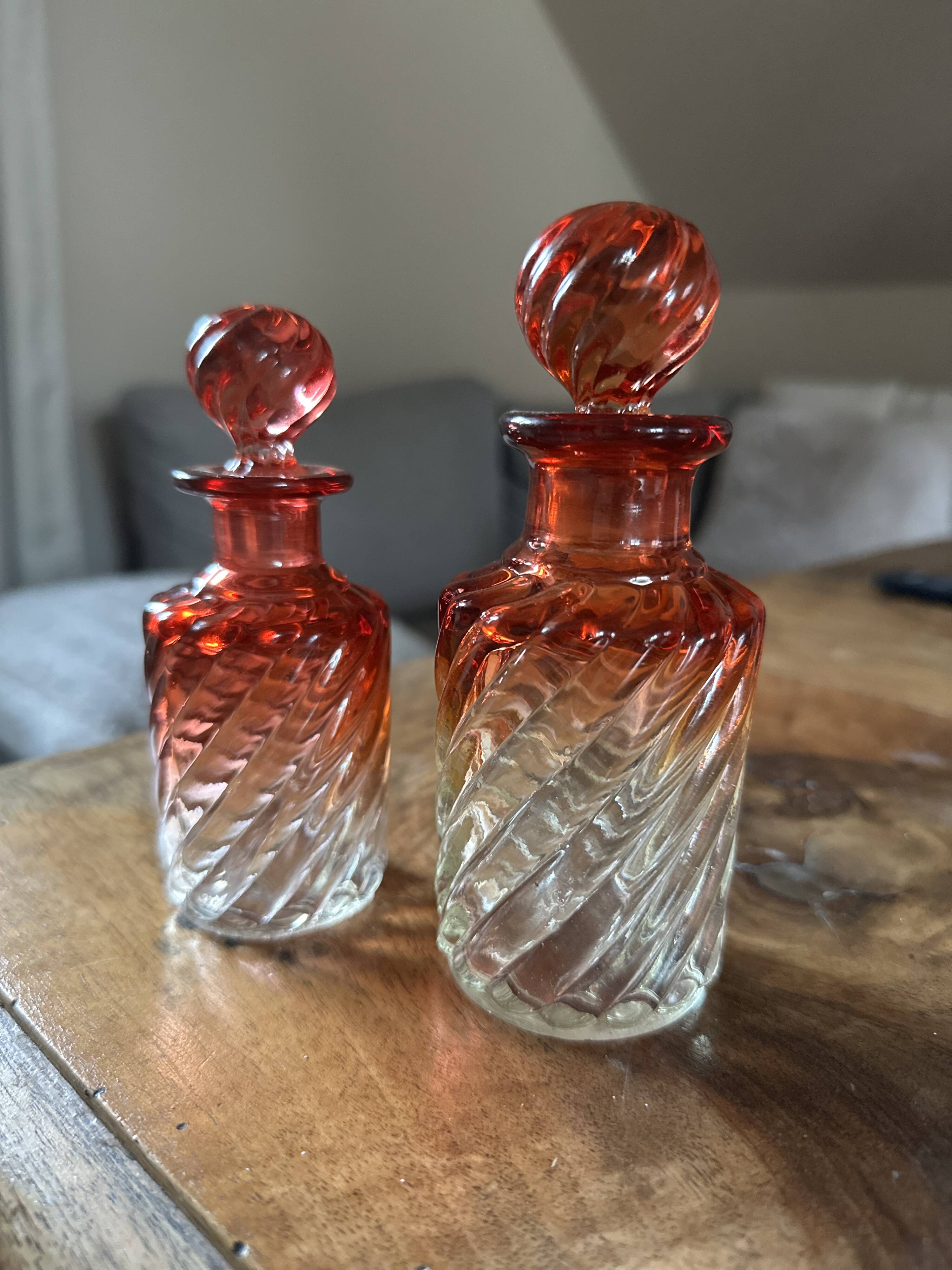 Baccarat red crystal bamboo vase