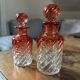 Baccarat red crystal bamboo vase