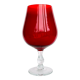 Red textured glass vase from the 60s 70s, Italy, Empoli