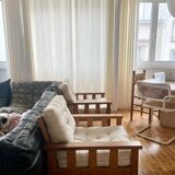 Pair of pine armchairs, 1980s, Sweden