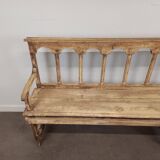 Patinated church pew