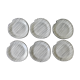 Set of 6 flat ceramic plates, free form, 50s