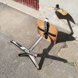 Chrome foot adjustable office chair