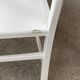 Art Deco chair in white painted wood, 1930s office chair, medallion backrest and armrests.
