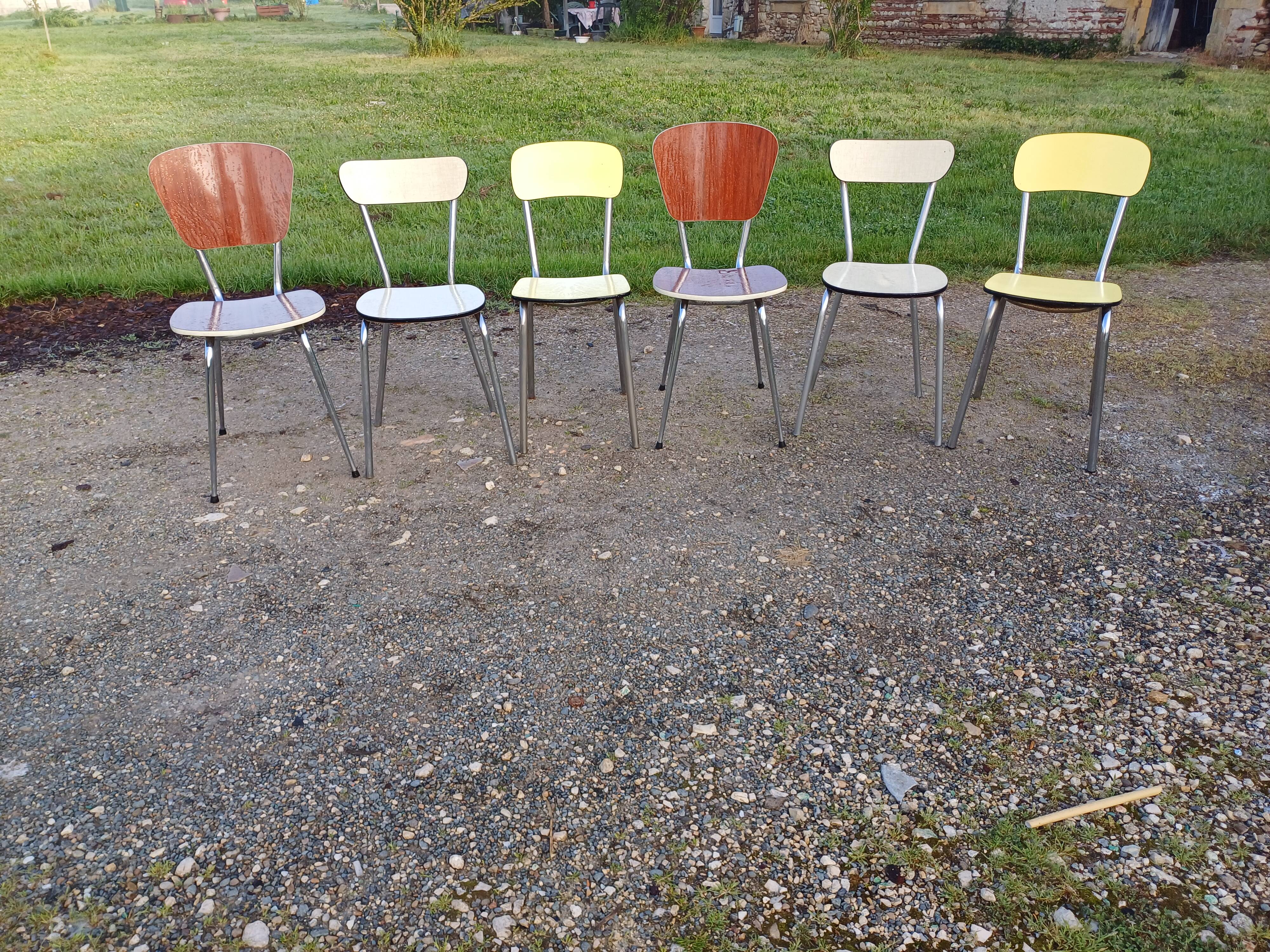 6 Vintage Formica Chairs