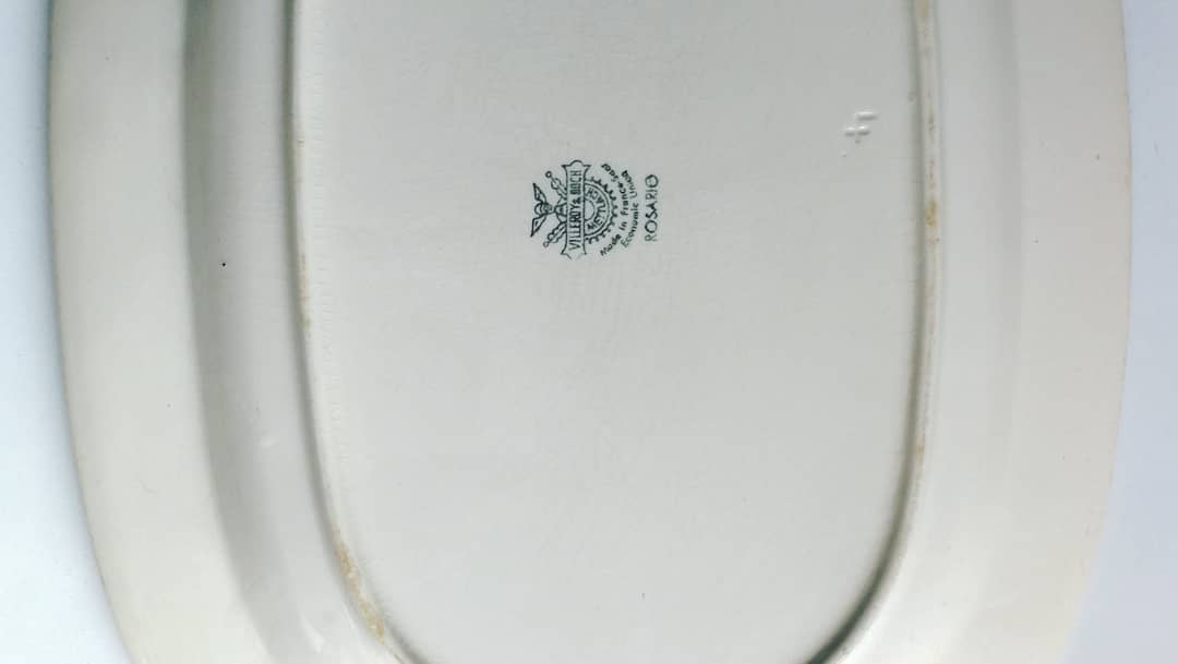 Dish oval, Villeroy and Boch, flowery mint / early 1950s China