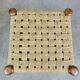 Vintage wooden and rope stool, 1960s