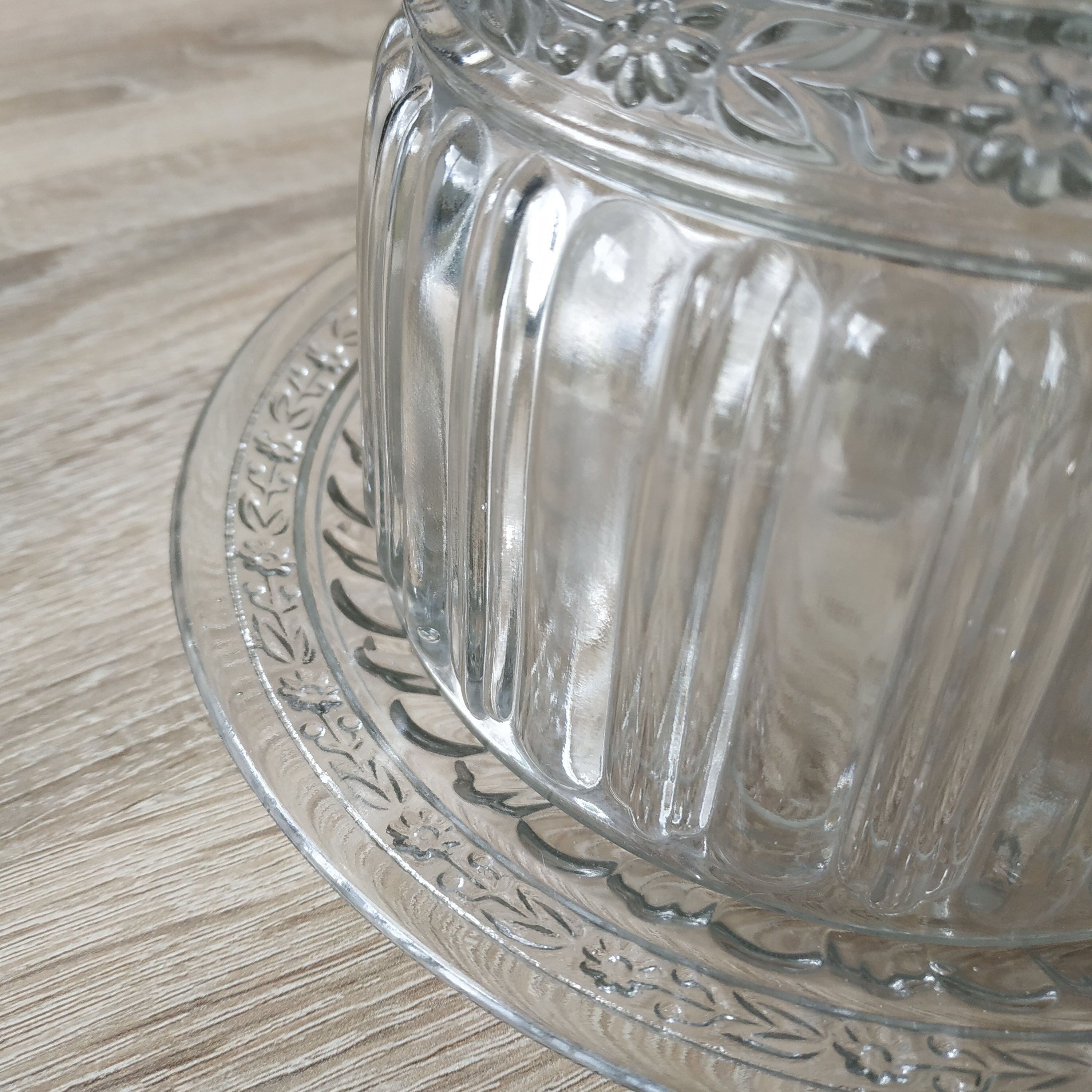 Old glass cheese bell