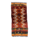 Vintage Turkish Mini Kilim 93x43 cm Wool Small Kelim Runner, shabby Chic