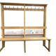 Vintage portemanteau XL en bois avec banc