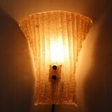 Gold glass wall sconce