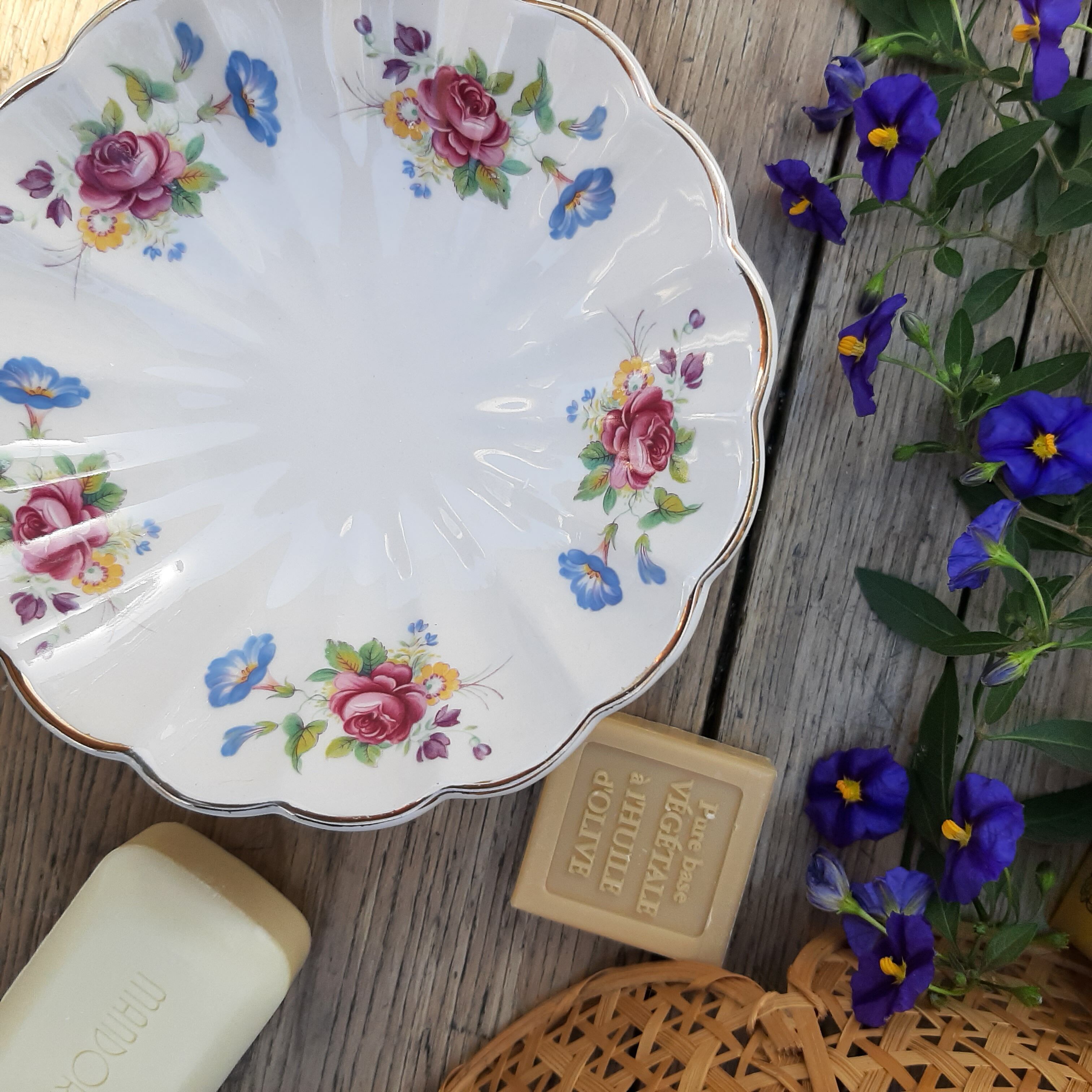 Cup on English porcelain stand