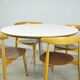 🟡 Beech & teak dining chairs, Hans J. Wegner & Fritz Hansen, Denmark 1950s