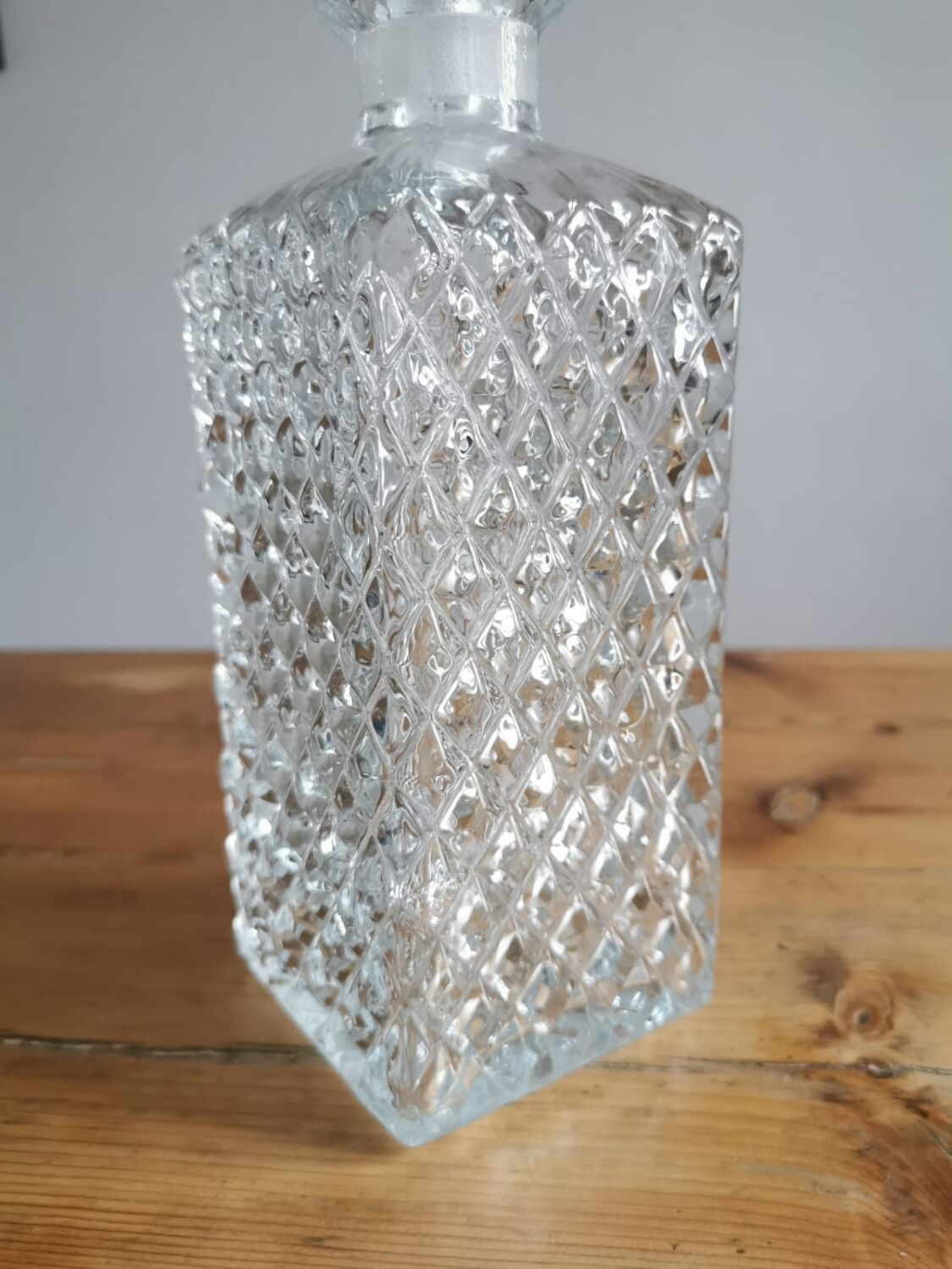 Pressed glass whisky decanter
