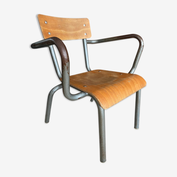 Old Mullca school chair with armrests