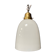 High opaline glass pendant lamp with brass fixture