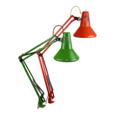 Lampes de table Achitect réglables en orange et vert par Tep, années 1970