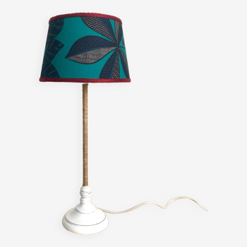 Upcycled vintage lamp - green corinth