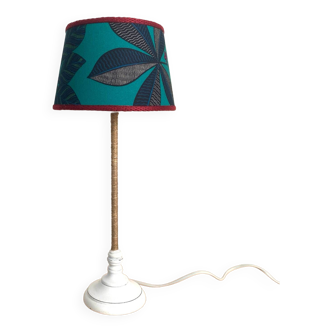 Upcycled vintage lamp - green corinth