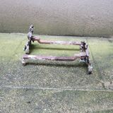 Antique Baroque Andirons in Brass & Cast Iron