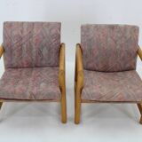 1970s Pair of Beech Armchairs and Coffee Table  by TON, Czechoslovakia