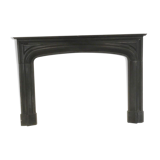 Old fireplace in black marble Louis Philippe