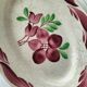 Pair of Gien dishes model Barbizon, hand-painted floral decoration, 1930s-40s.