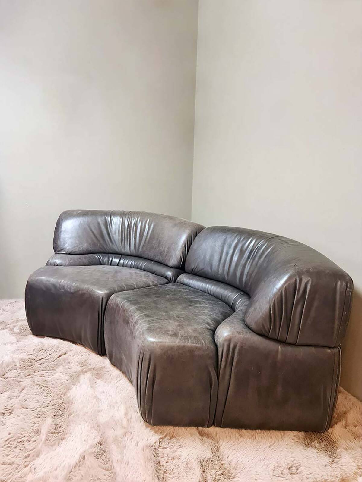 Vintage leather modular sofa Cosmos DS-28 De Sede 1970