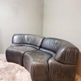 Canapé modulable vintage en cuir Cosmos DS-28 De Sede 1970