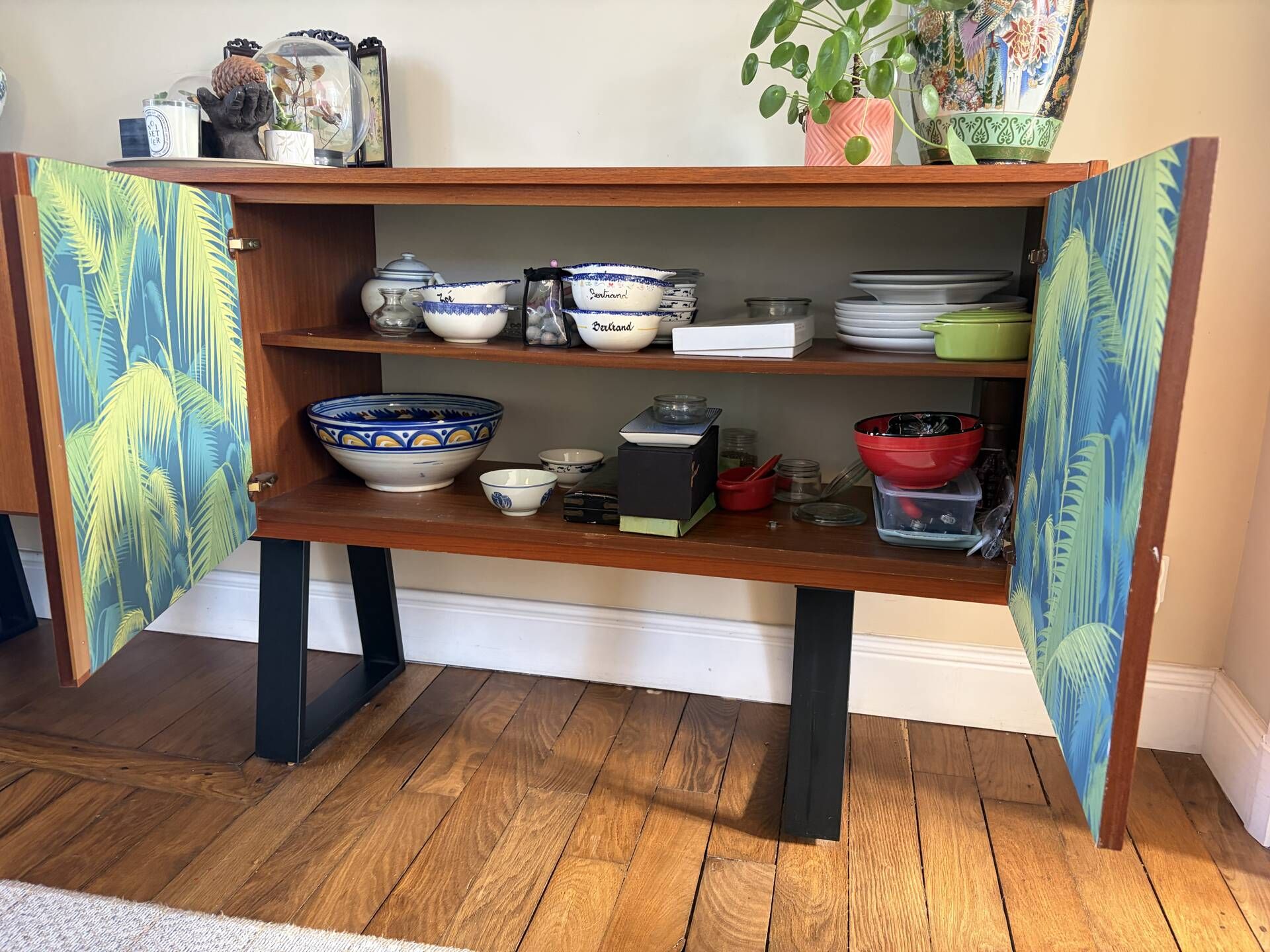 Vintage teak sideboard – Scandinavian style from the 60s/70s – 230 cm