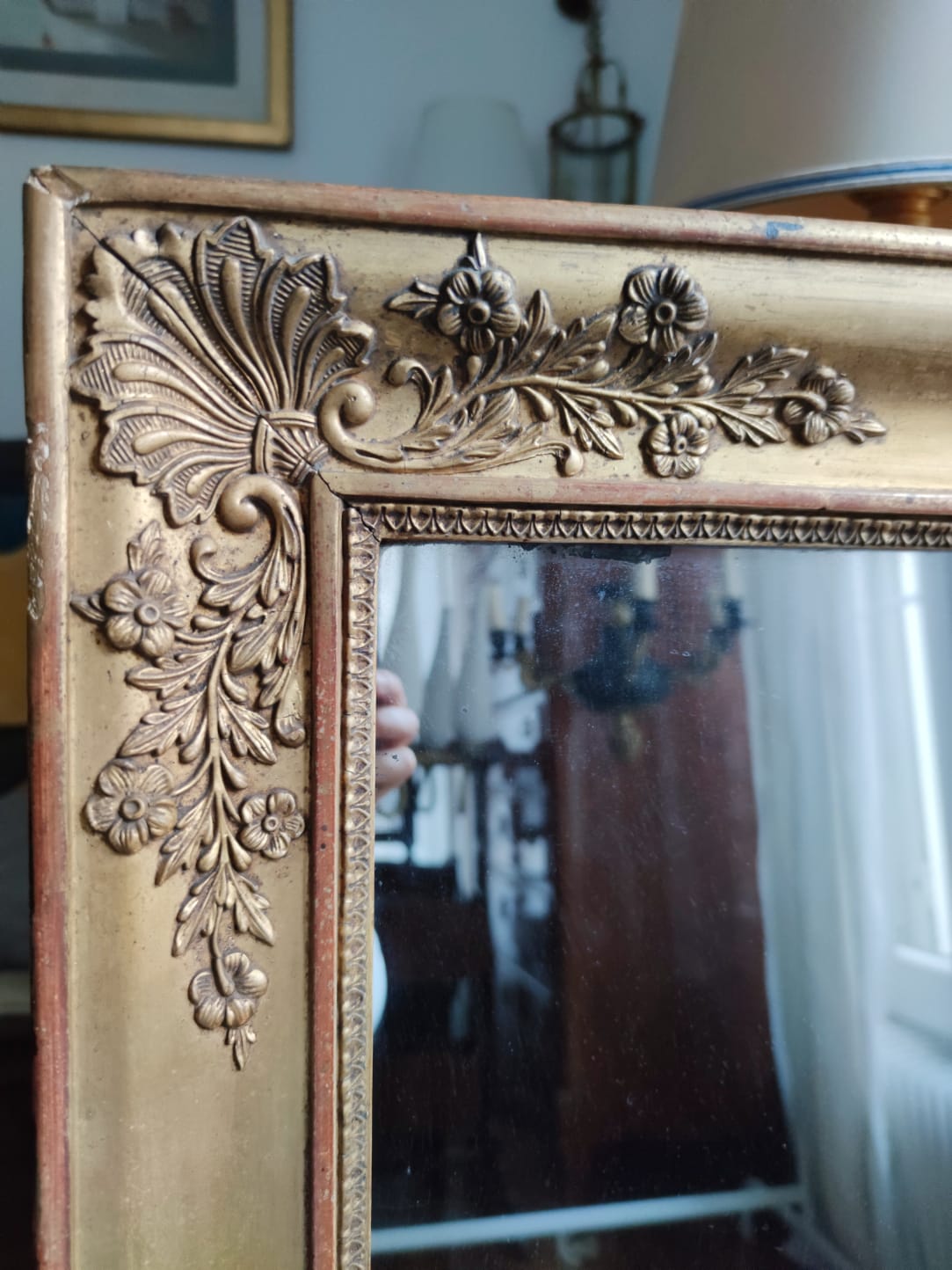 Miroir doré XIXe 78x99cm