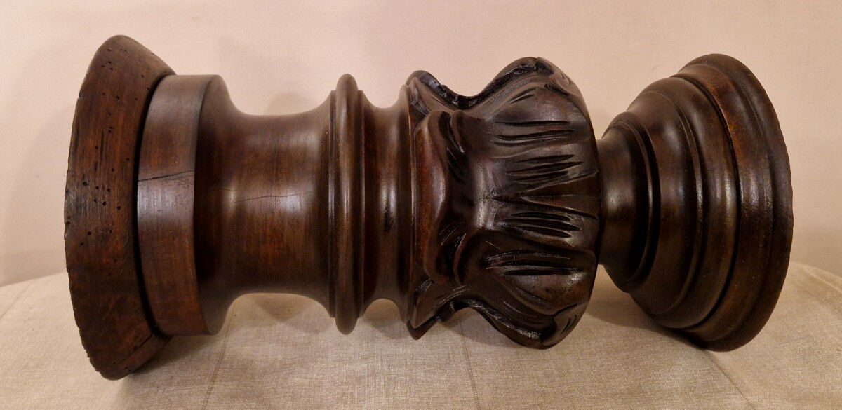 Small mahogany column table