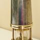 Old miner's lamp, thick glass, brass, metal