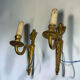 Pair of vintage gold wall sconces – Louis XVI style – Lighting fixture