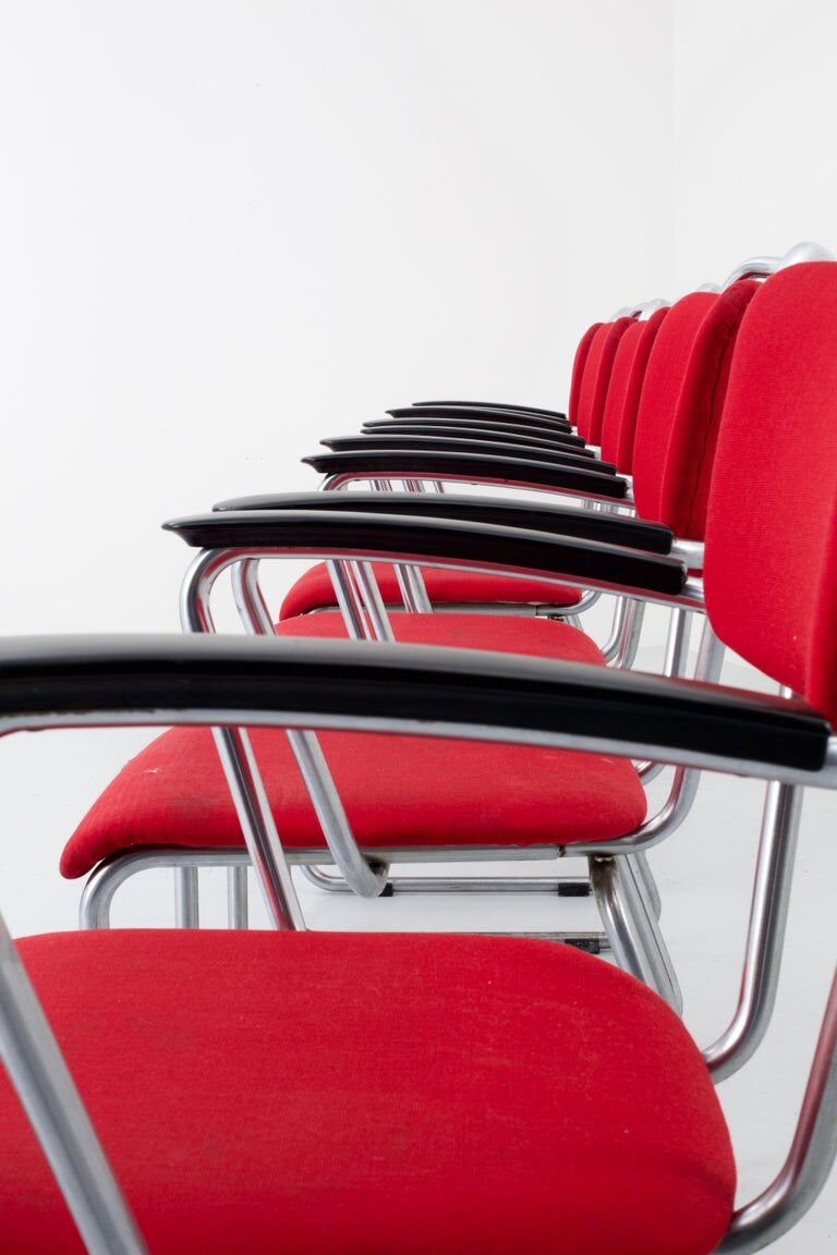 Set de 5 fauteuils Gispen '214' par Christoffel Hoffman pour BPM Néerlandais 1935