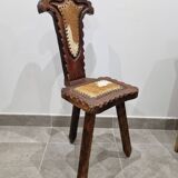 Folk art tripod chair