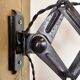 Industrial Black Enamel Scissor Wall Lamp, 1930s