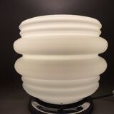 Art Deco style white glass flush mount lamp