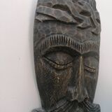 African tribal mask in carved wood - decorative ethnic art
