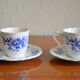 Lot of 2 cups and sub-cups Sarreguemines