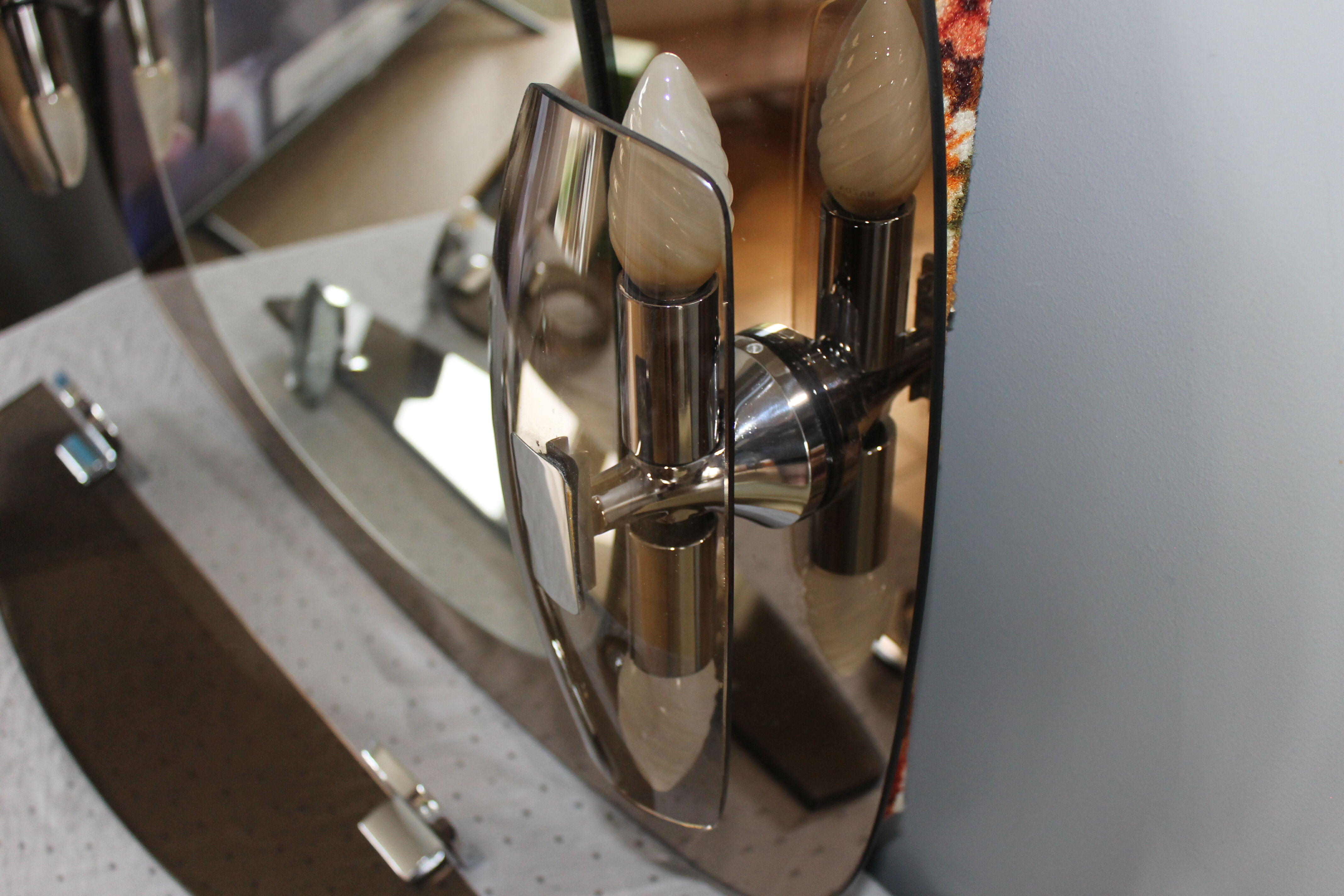 Mirror and bathroom tablet Paleari Bagno 1970