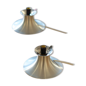 Pair of mountain wall lamps