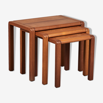 Three pull-out tables/ Salling Stolefabrik Durup /Denmark 1960