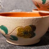 PRODUCT POP UP CHRISTMAS 2022 Four small potter's bowls in vintage enamelled earth