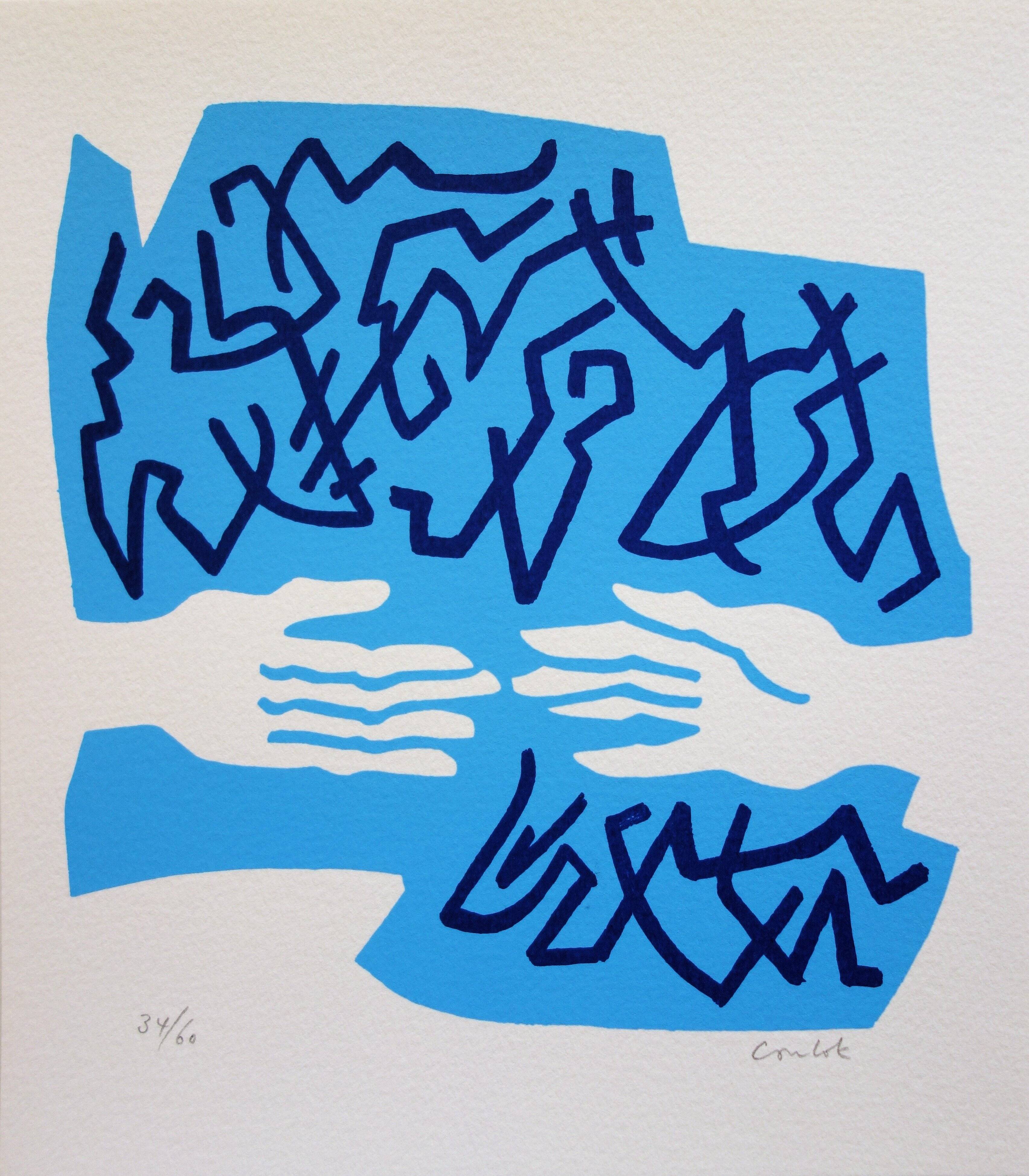 Jean coulot: friendship, original signed silkscreen print