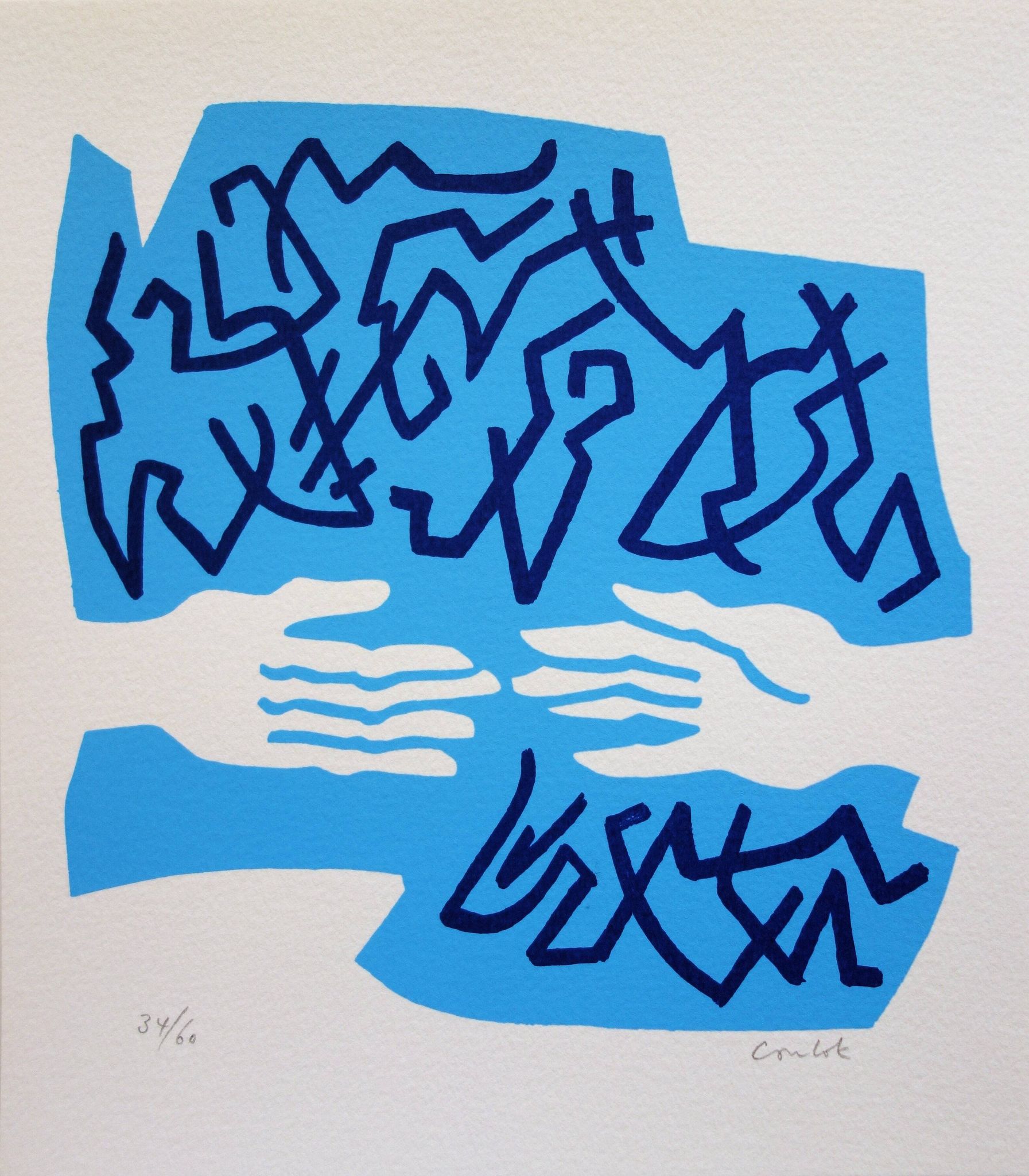 Jean coulot: friendship, original signed silkscreen print