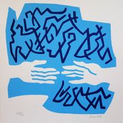 Jean coulot: friendship, original signed silkscreen print